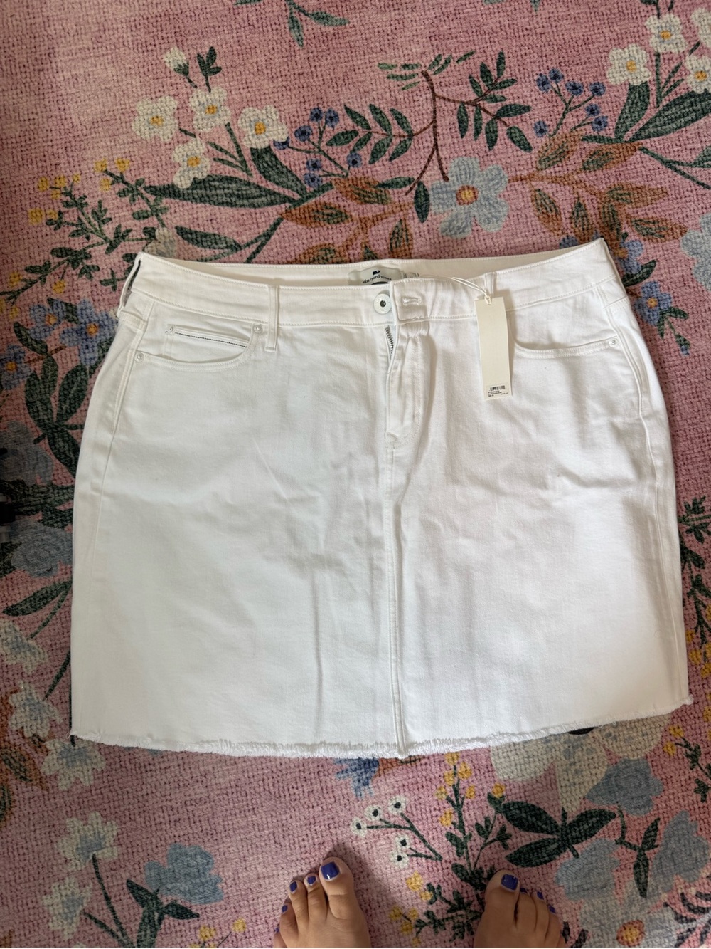 Vineyard Vines - white denim skirt -18 - nwt orig $88